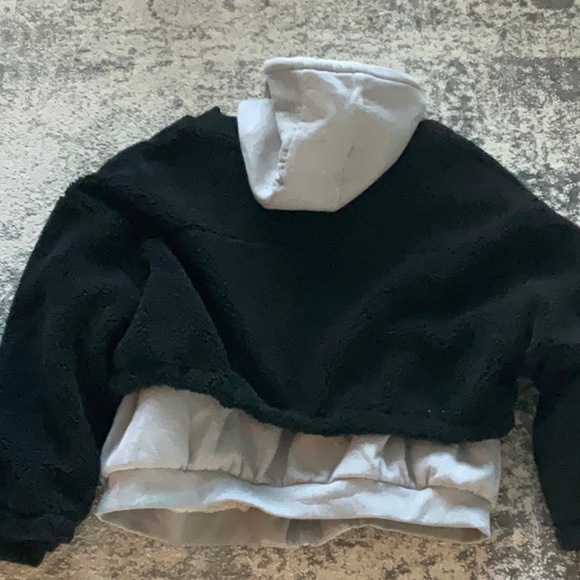 Fashion Nova oversized Sherpa double winter hoodie zip up sz M - Picture 8 of 11